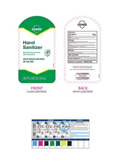 Principal Display Panel 40 Oz (06 Xxxxx Guard 40oz Sanitizer 70 Page 0001)